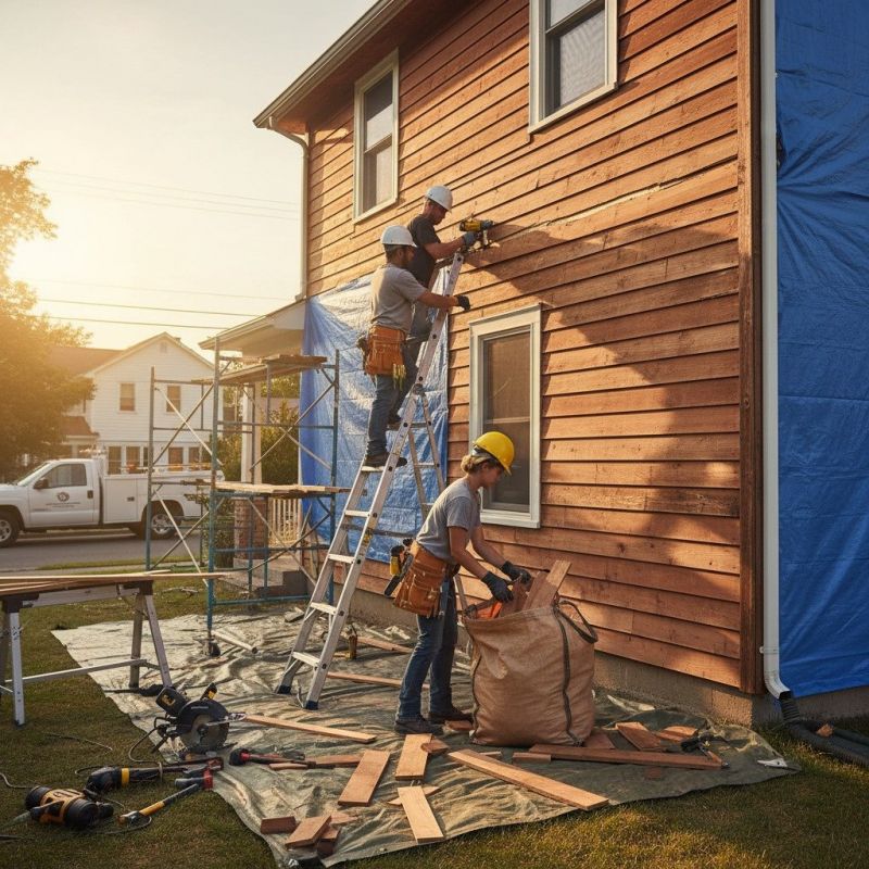 Hardwood Siding Installation detail